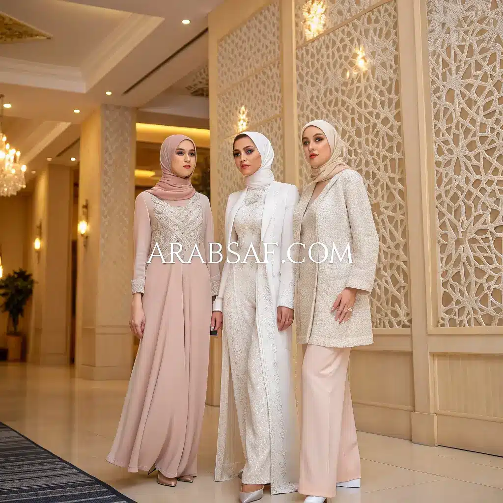 ثلاث نساء مسلمات محجبات يمثلن مواقع تعارف عربية للزواج الشرعي مجانًا 2026