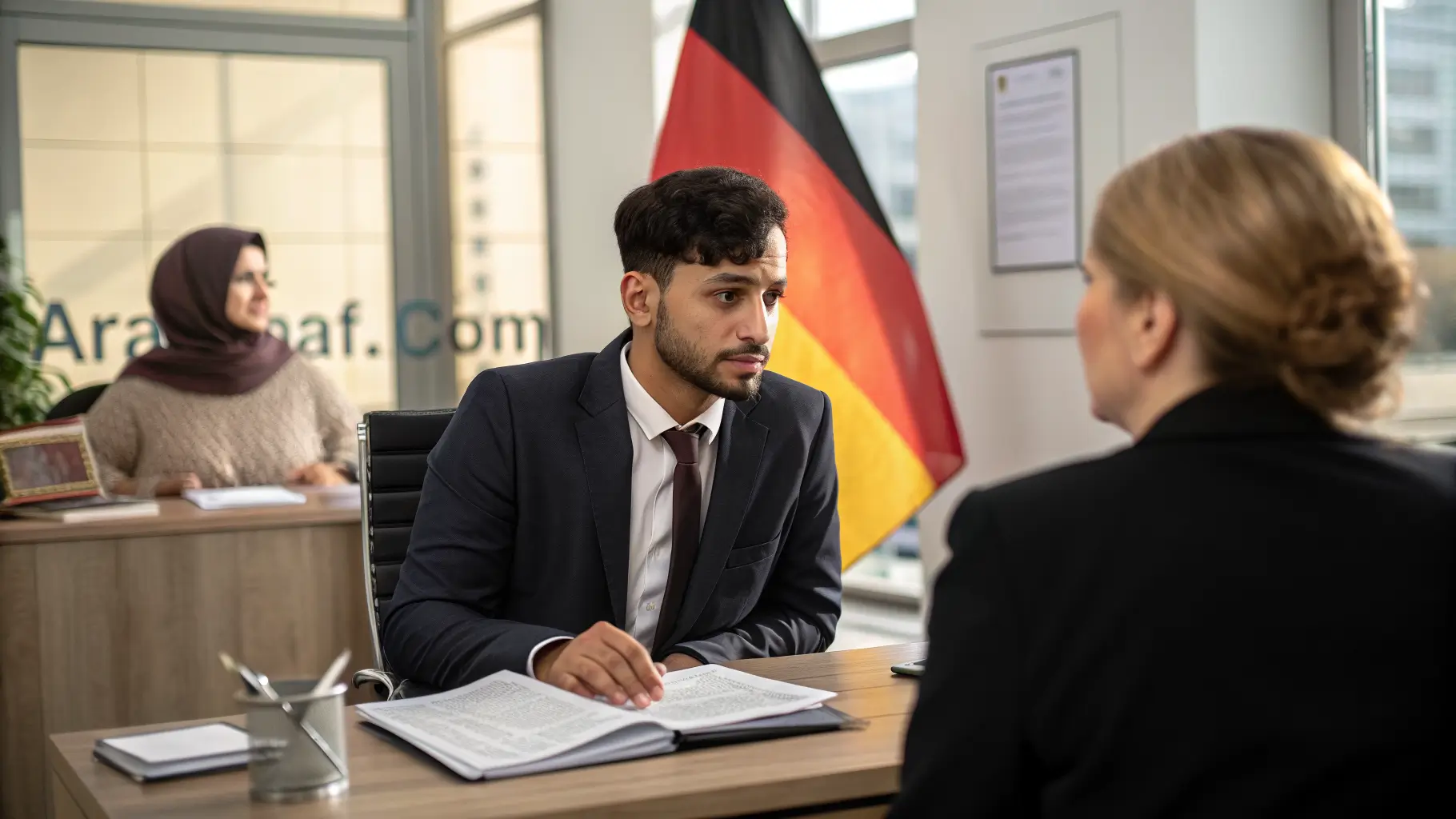 الهجرة إلى ألمانيا 2026 مقابلة تأشيرة عمل في مكتب هجرة ألماني رسمي - ARABSAF.COM