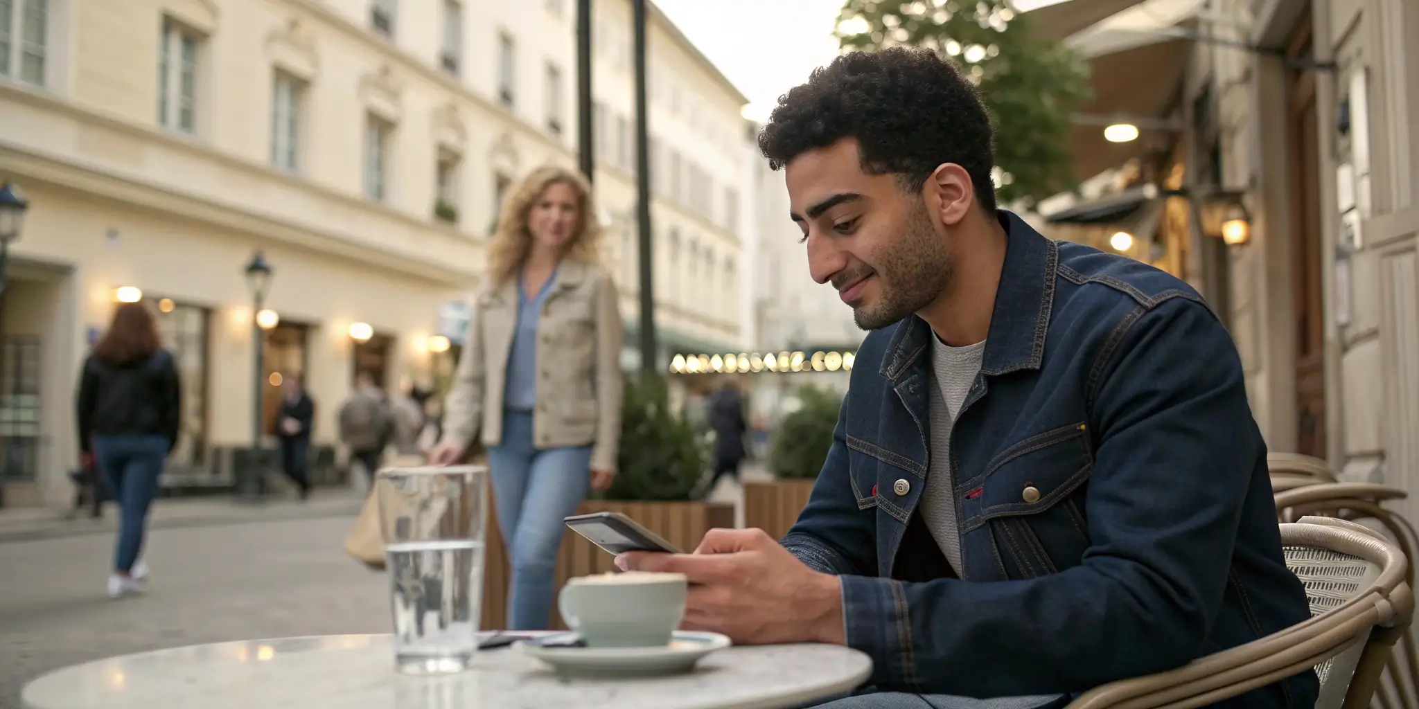 أفضل مواقع التعارف والزواج المجانية في 2026 رجل عربي يستخدم تطبيق تعارف