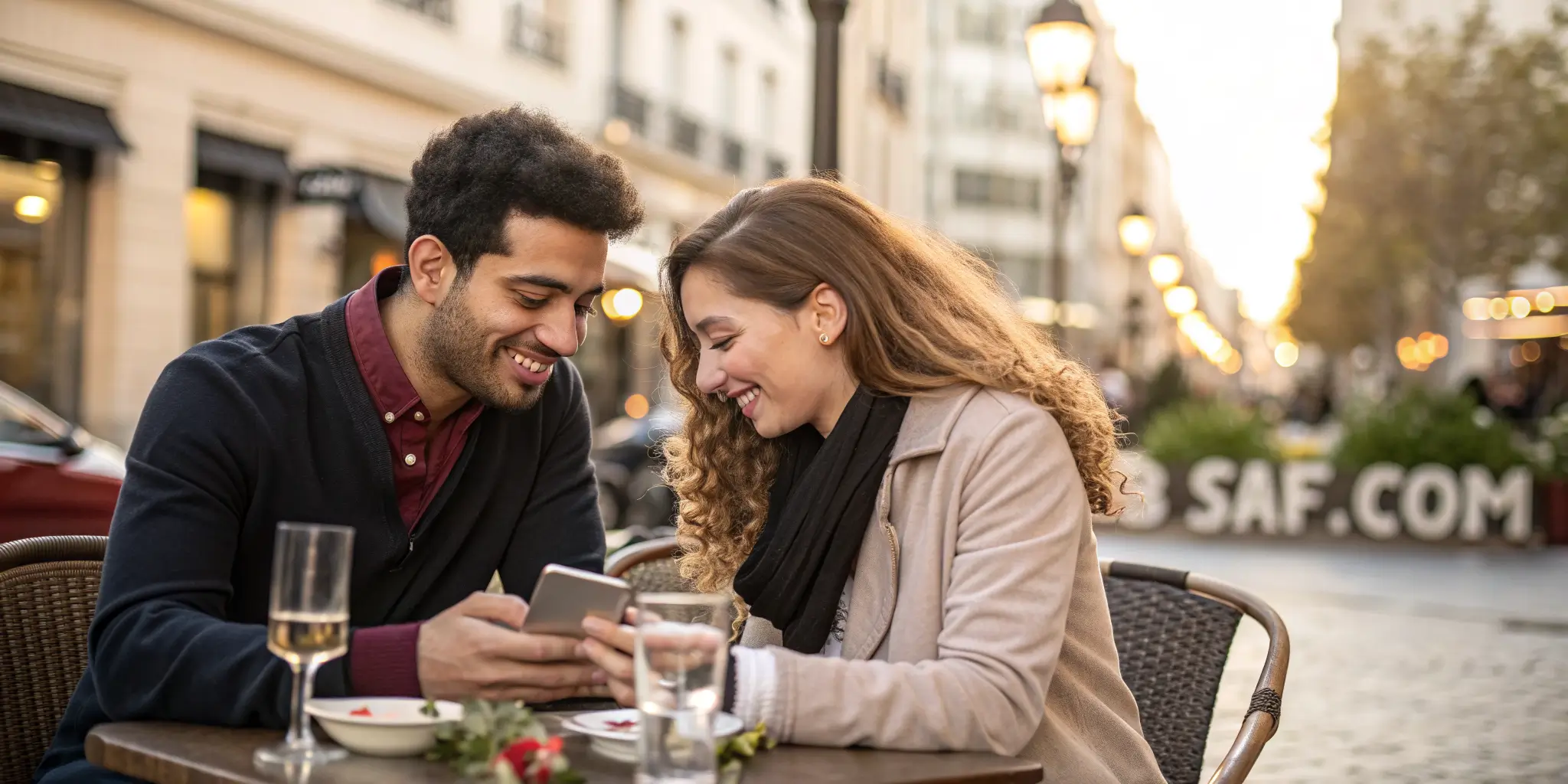 أفضل مواقع تعارف وزواج مجانية في 2026 شاب عربي مع فتاة أجنبية في لقاء أول