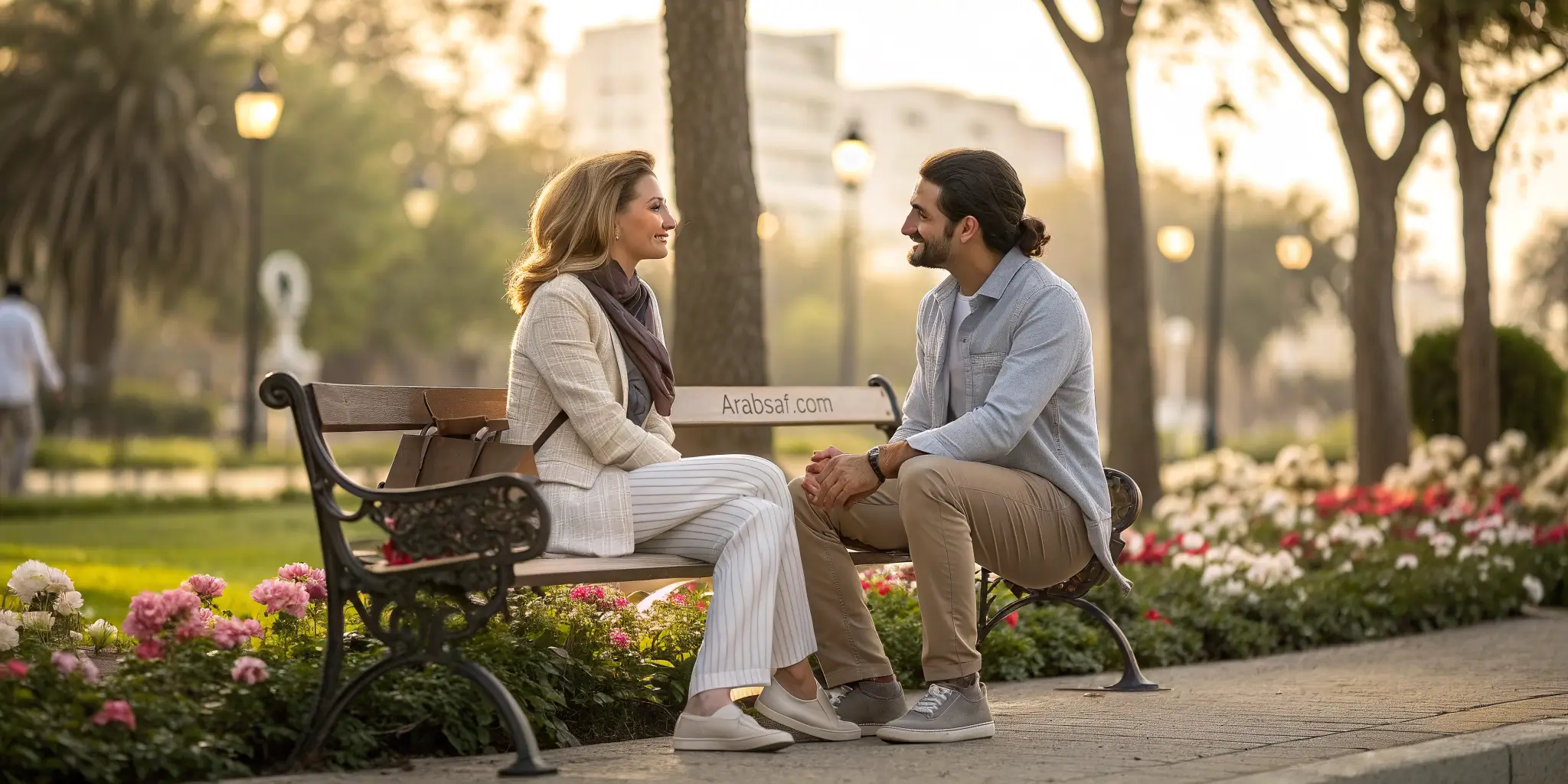 طريقة صحيحة للعثور على زوجة من كندا لقاء بين رجل عربي وفتاة في حديقة