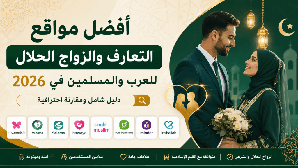 أفضل مواقع التعارف والزواج الحلال للعرب والمسلمين في 2026