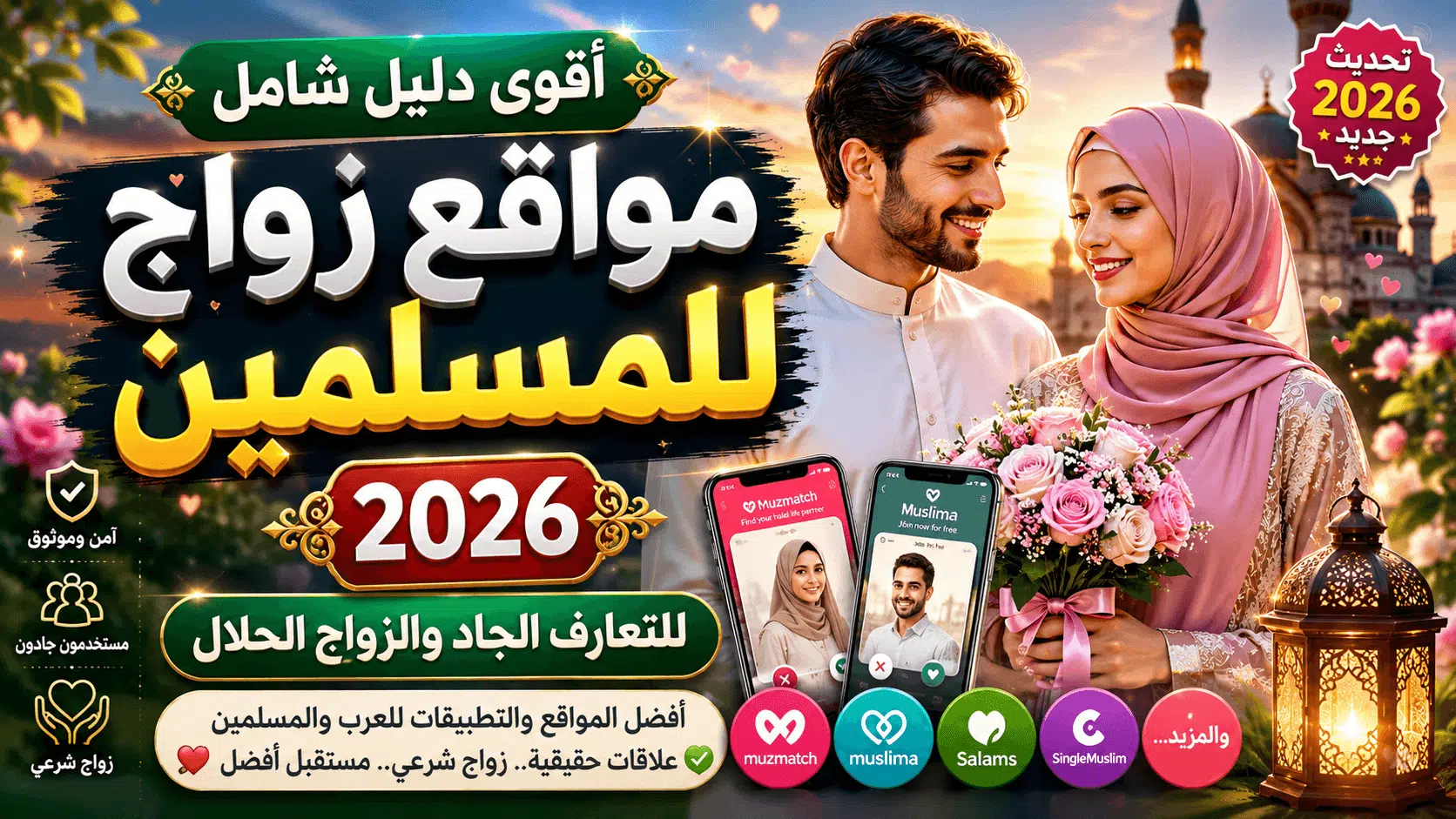 مواقع زواج للمسلمين 2026 – أفضل تطبيقات التعارف والزواج الحلال