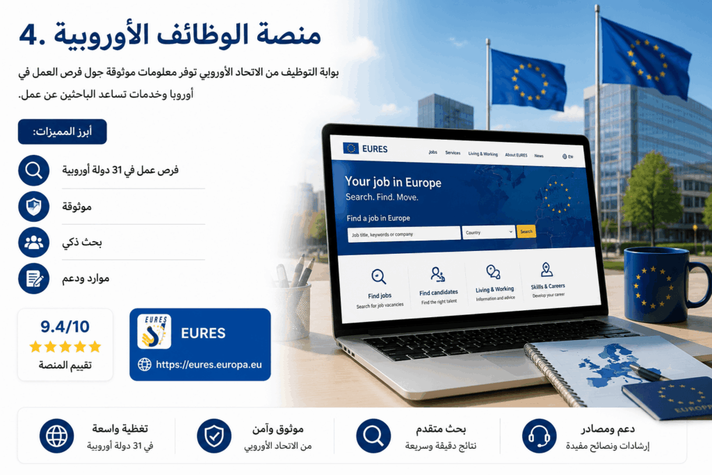 منصة الوظائف الأوروبية EURES للعمل والهجرة إلى ألمانيا 2026