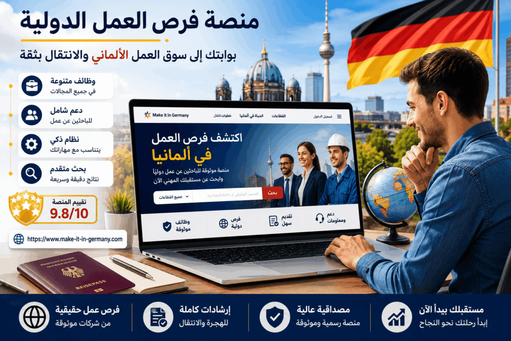 منصة فرص العمل الدولية للعمل والهجرة إلى ألمانيا 2026