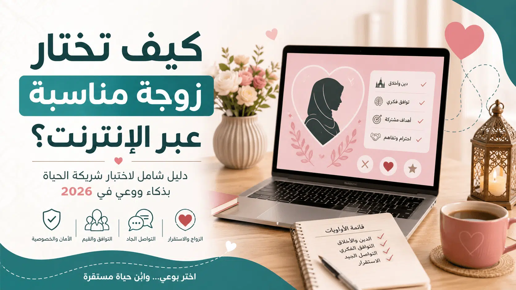 كيف تختار زوجة مناسبة عبر الإنترنت؟ دليل اختيار شريكة الحياة 2026